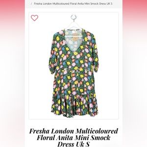 Fresha London Anita Dress. Multi Floral. Size XS.